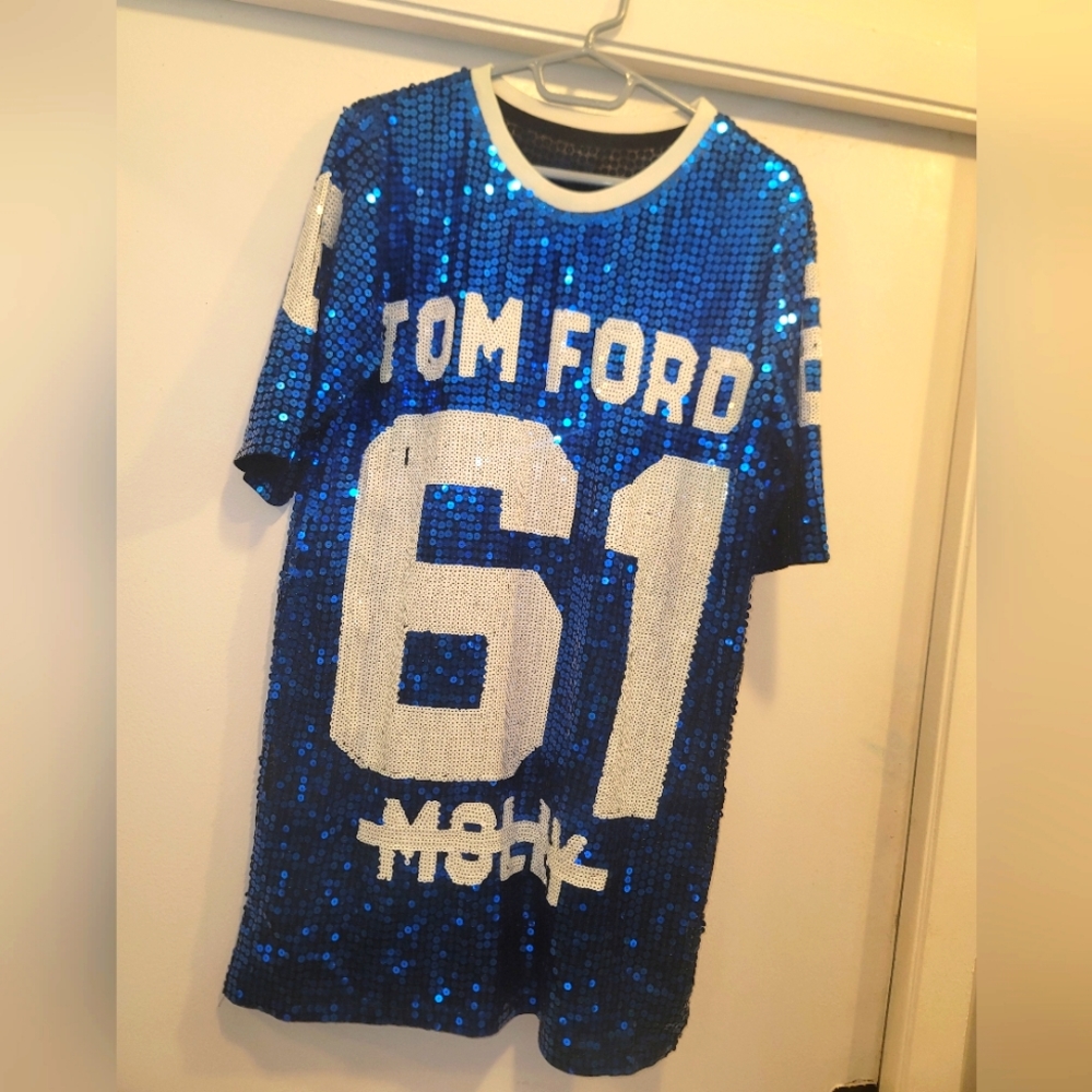 Blue sequin "Tom Ford inspired" Jersey/dress